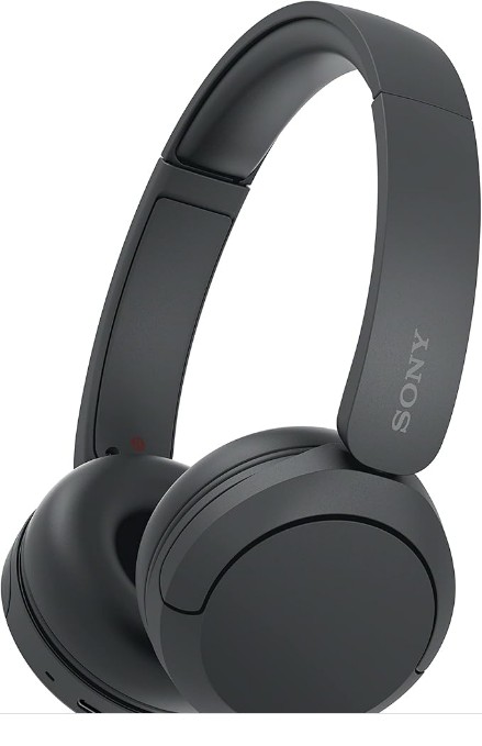 Sony WH-CH520 Wireless Bluetooth On-Ear Headphones, Lightweight Design, Up to 50 Hr Battery Life, Quick Charge, EQ, Clear Call Quality, iOS & Android, Black
